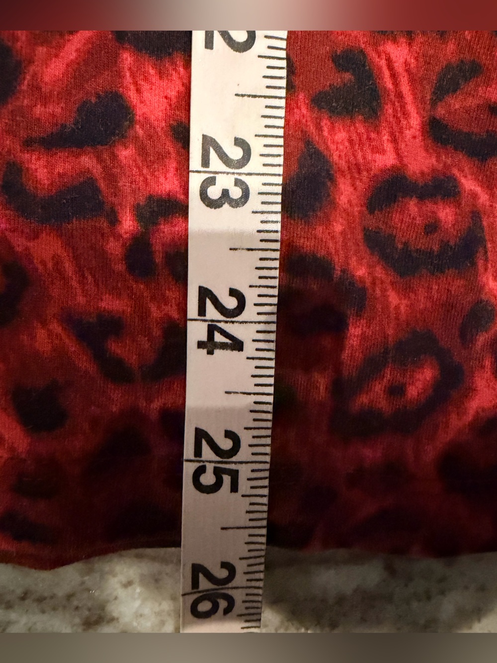 Talbots Petites LP Red Leopard Print Knit Top Long Sleeve V Neck Blouse - Picture 7 of 8